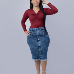 Ref.3135-25-2 FALDA JEANS FROSTEADA